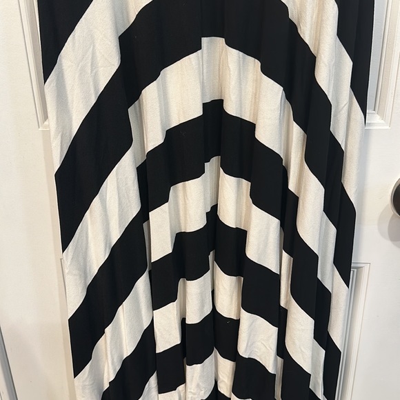 ELAN Striped Convertible Strapless Maxi Dress Black White Size Small - Picture 7 of 10